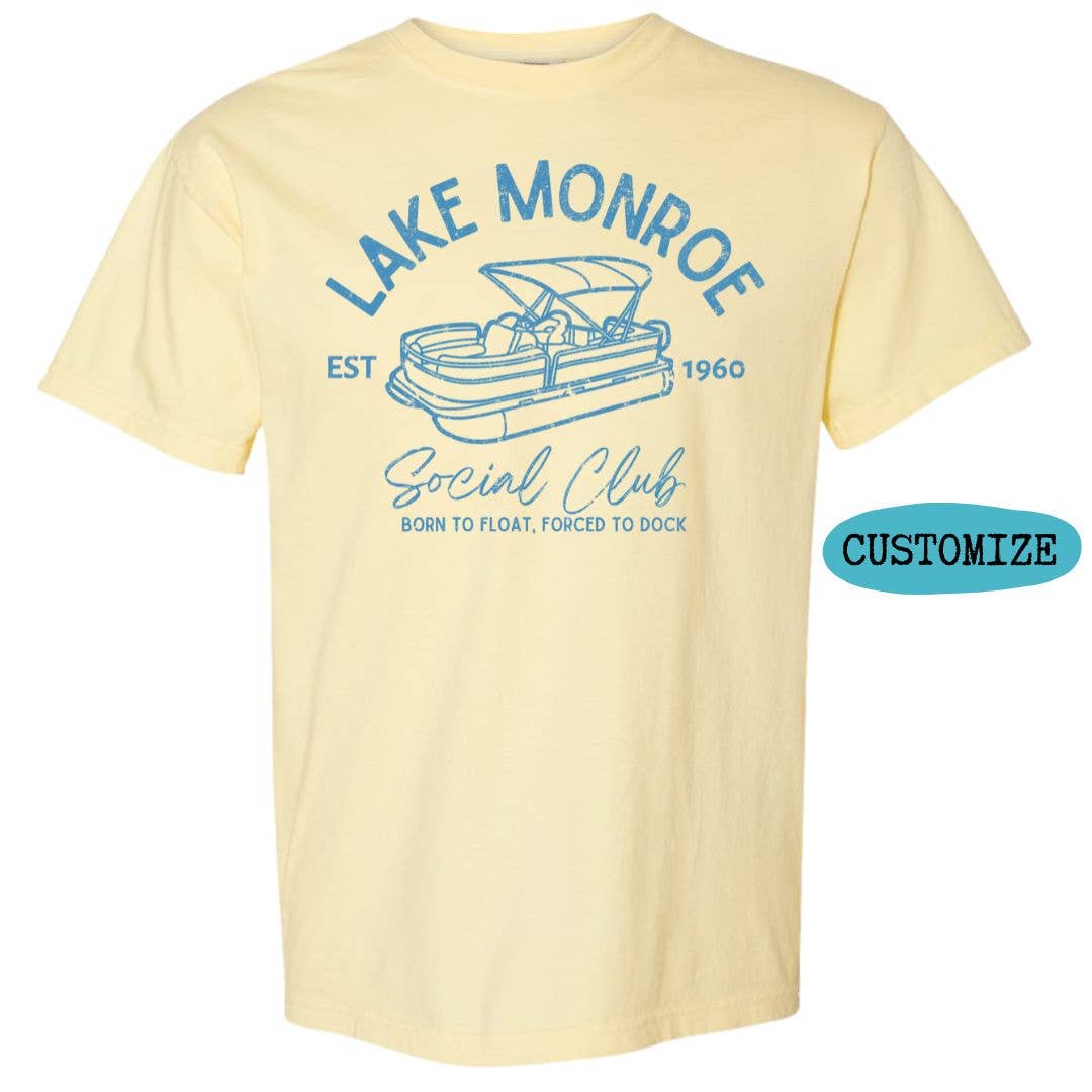 222 PARKSIDE – Engroshandel T-shirt med print - Unisex – Custom Lake Social Club T-shirt - Comfort Colors1