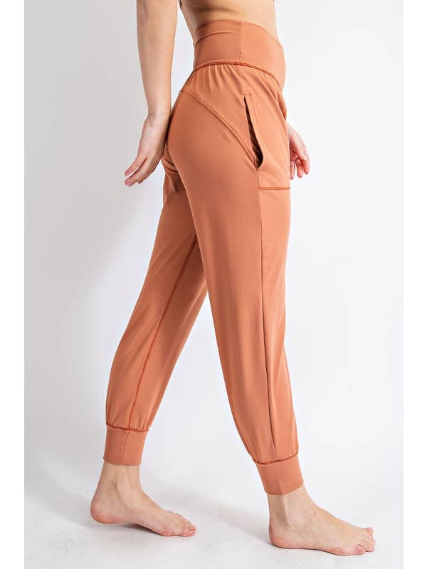 Sunday Morning - Wholesale Athletic Sweatpants/Joggers - Women's - P2165PL37-Plus Size Butter Soft Solid Jogger with Pockets