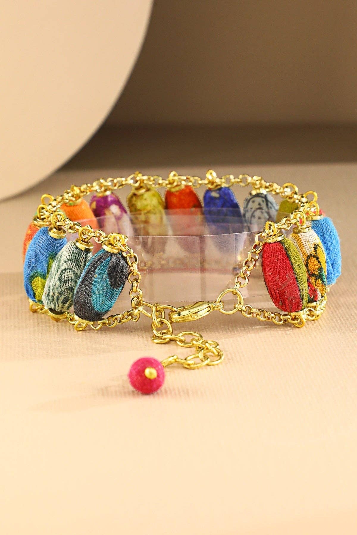 MULTI MUL  Handmade Fabric Beaded Bracelet for wholesale on Faire2