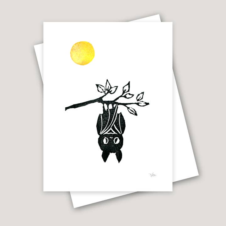 Chauve-souris et lune pour la vente par Kelli McNichols Art