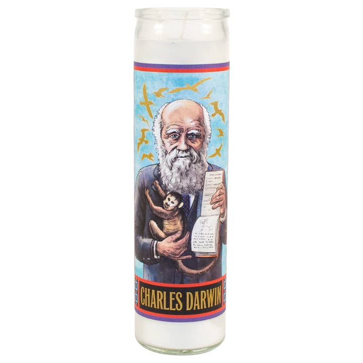 Unemployed Philosophers Guild - Venta al por mayor Velas en tarros - Charles Darwin - Vela Santa Secular