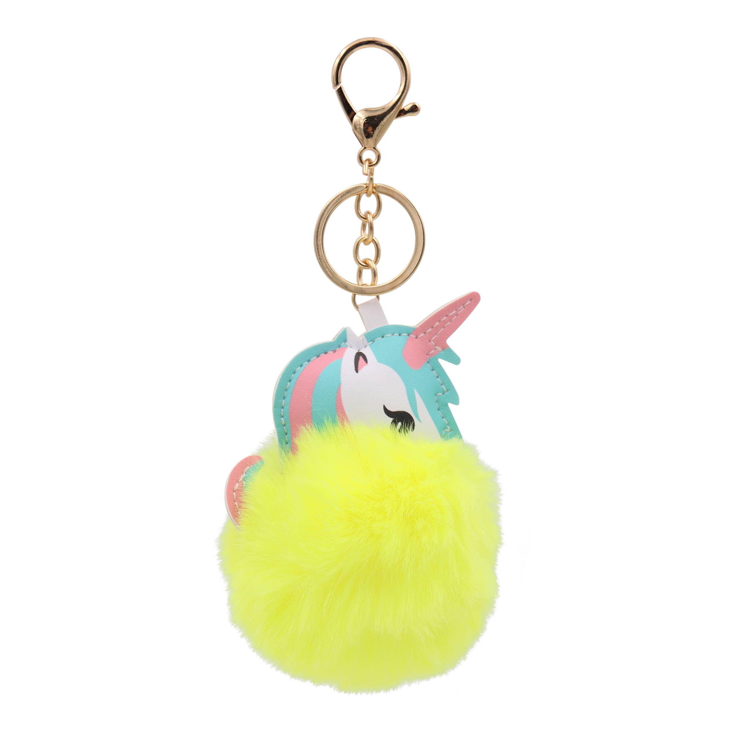 Real Sic - Wholesale Keychain - Unisex - Cute Animal Faux Fur Fluffy Fuzzy Pom Pom Keychain - Unicorn5