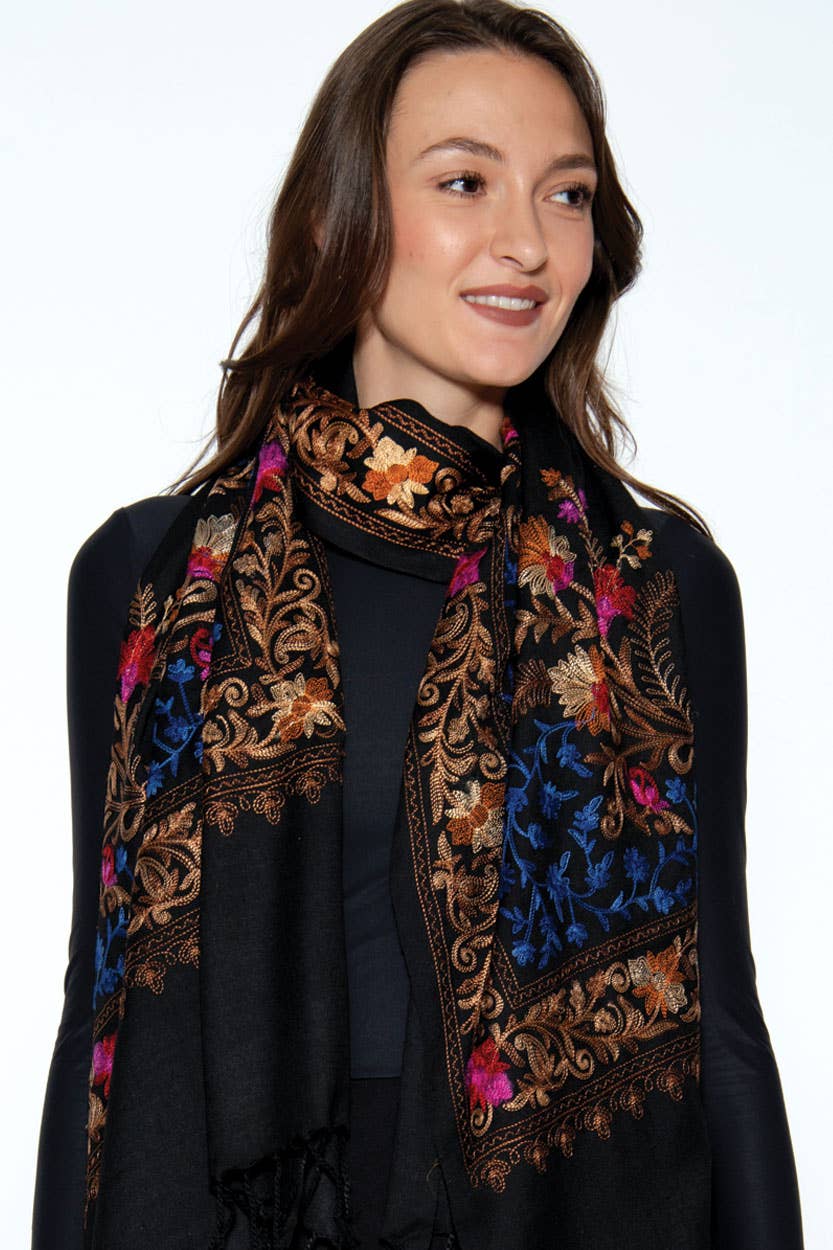 Sevya Handmade - Wholesale Wrap - Women's - Karuna Embroidered Shawls5