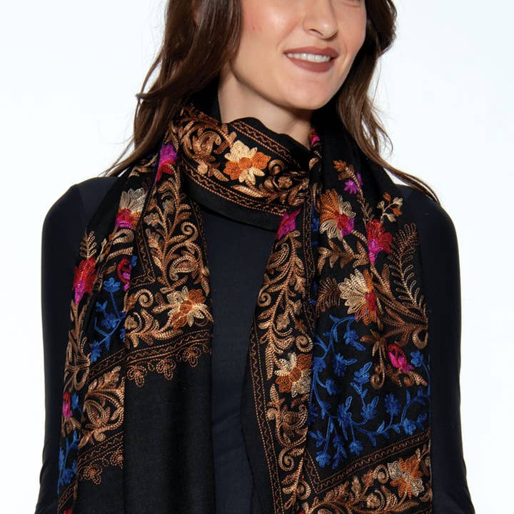 Sevya Handmade - Wholesale Wrap - Women's - Karuna Embroidered Shawls5