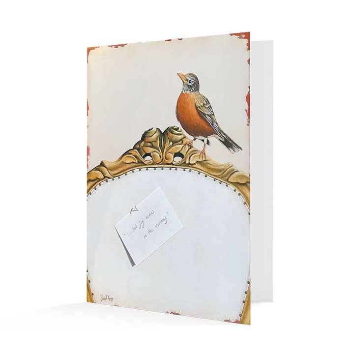 David Arms - Wholesale Everyday Greeting Card - “Joy Comes In The Morning” (Robin) Notecards0
