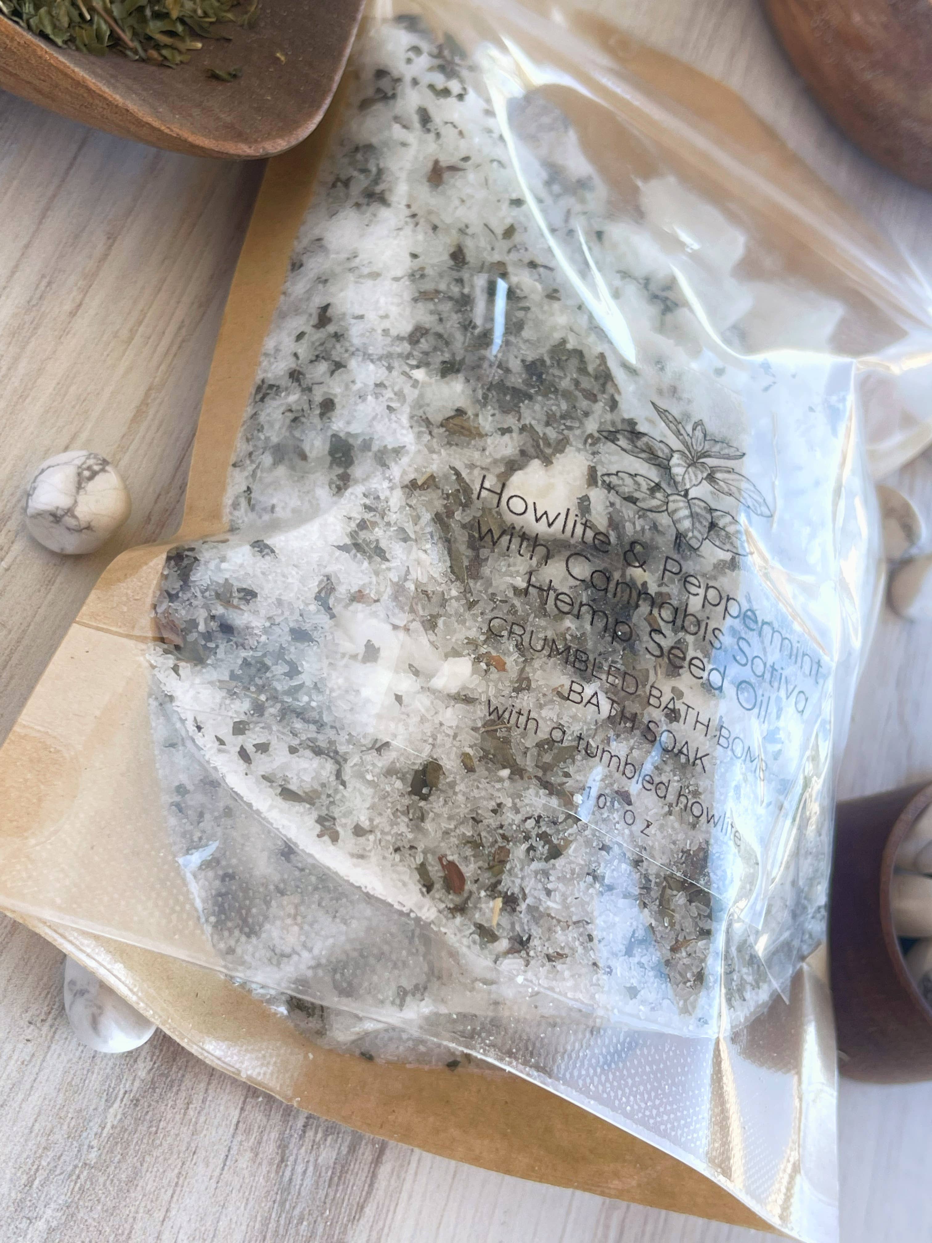 Rage Gems & Jewelry - Wholesale Bath Soak/Milk - Howlite, Peppermint, & Cannabis Bath Bomb Bath Soak 4