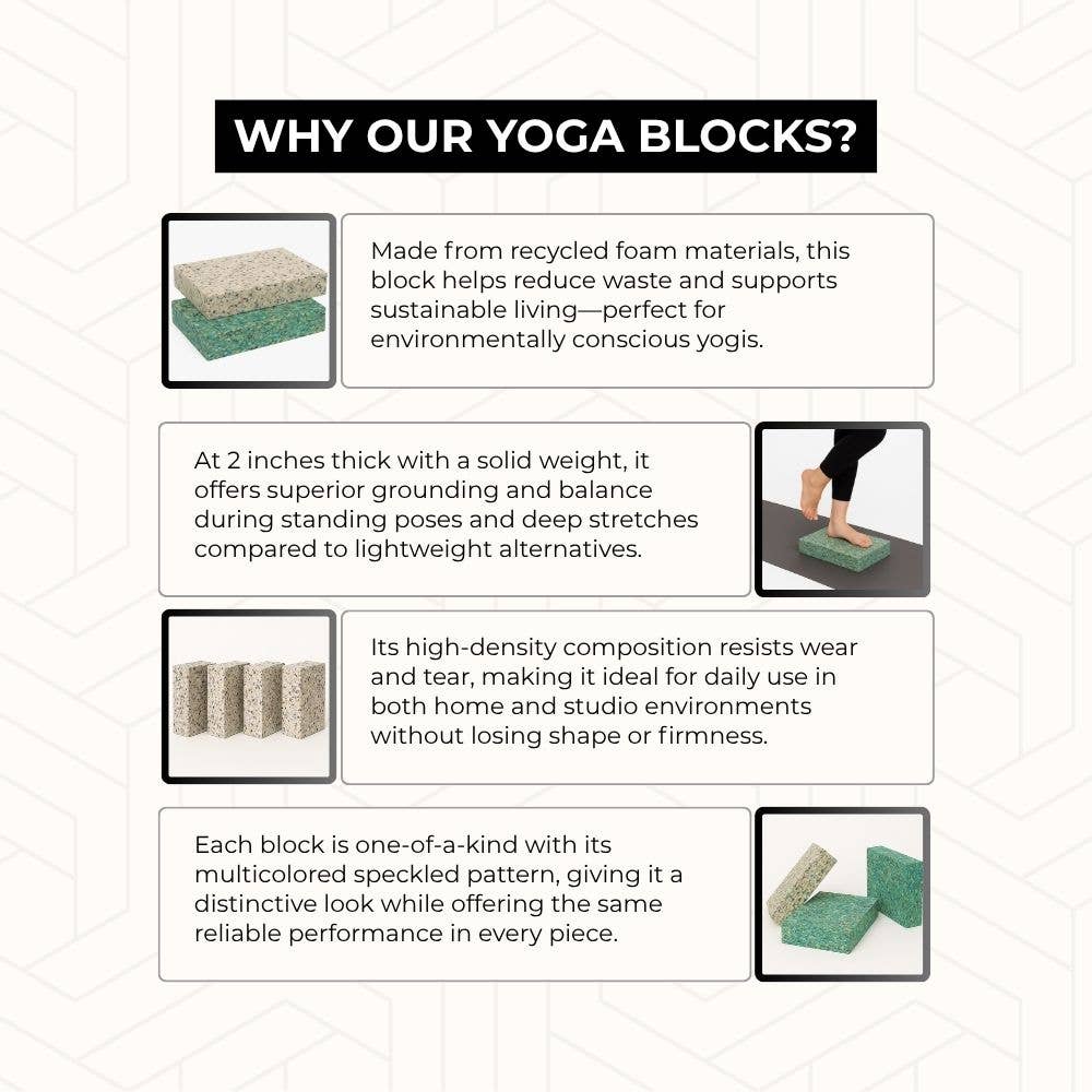 Foam Canada - Vente Équipement de fitness - Bloc de soutien de yoga rectangulaire antidérapant écologique9