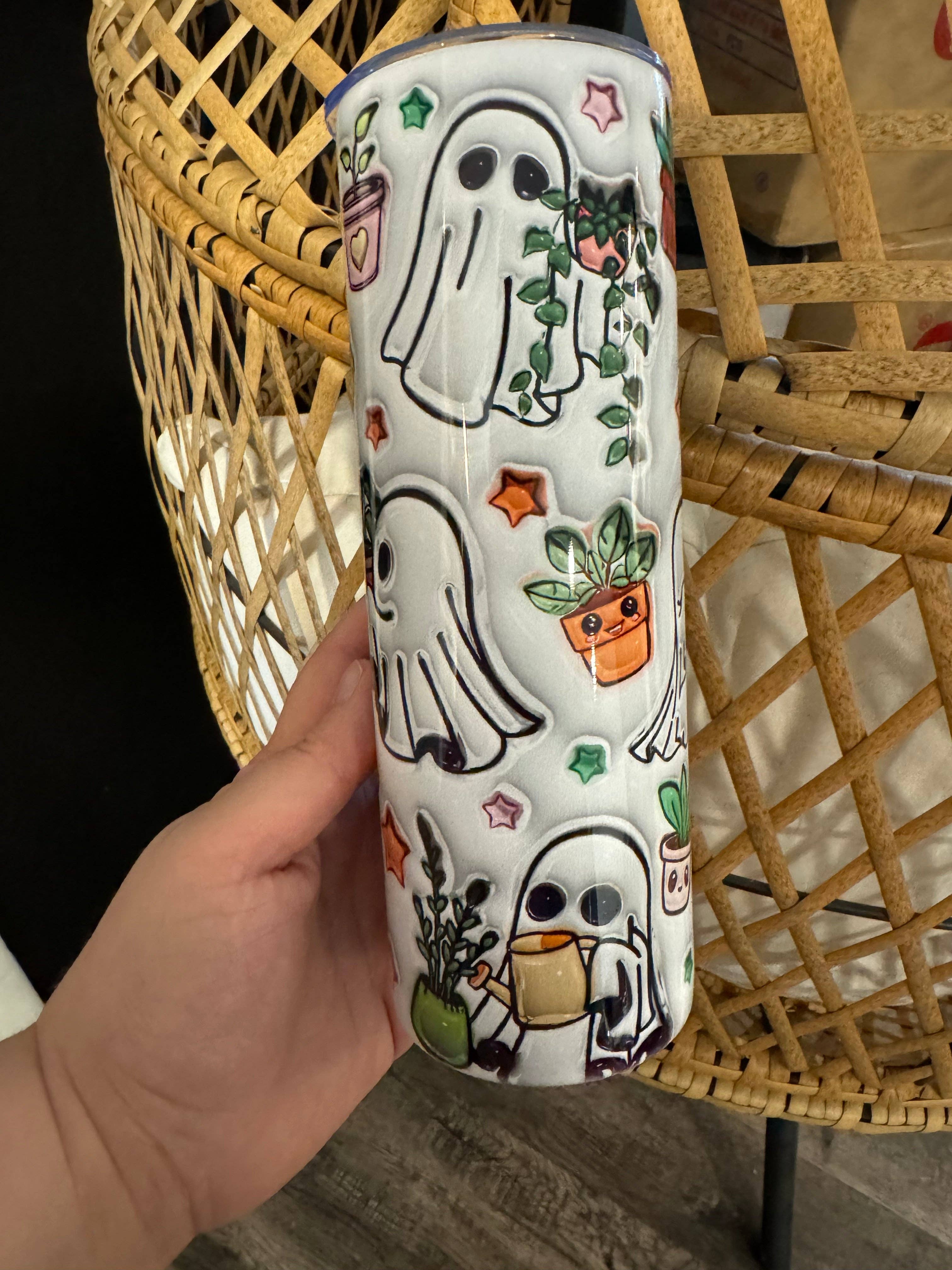 H+P Wholesale - Wholesale Insulated Mug/Tumbler - 3d illusion ghost plant tumbler1