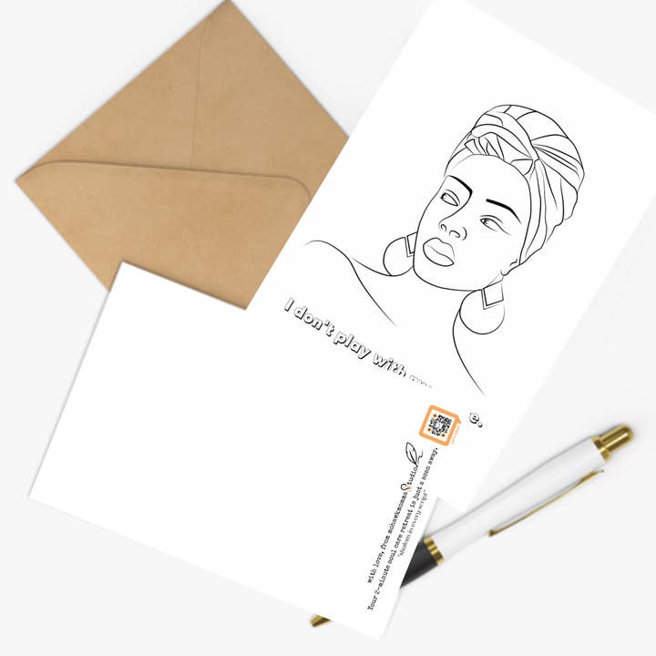 I don't play with my peace Color + Journal Notecards for wholesale by Mohawkmomma Studio Boutique