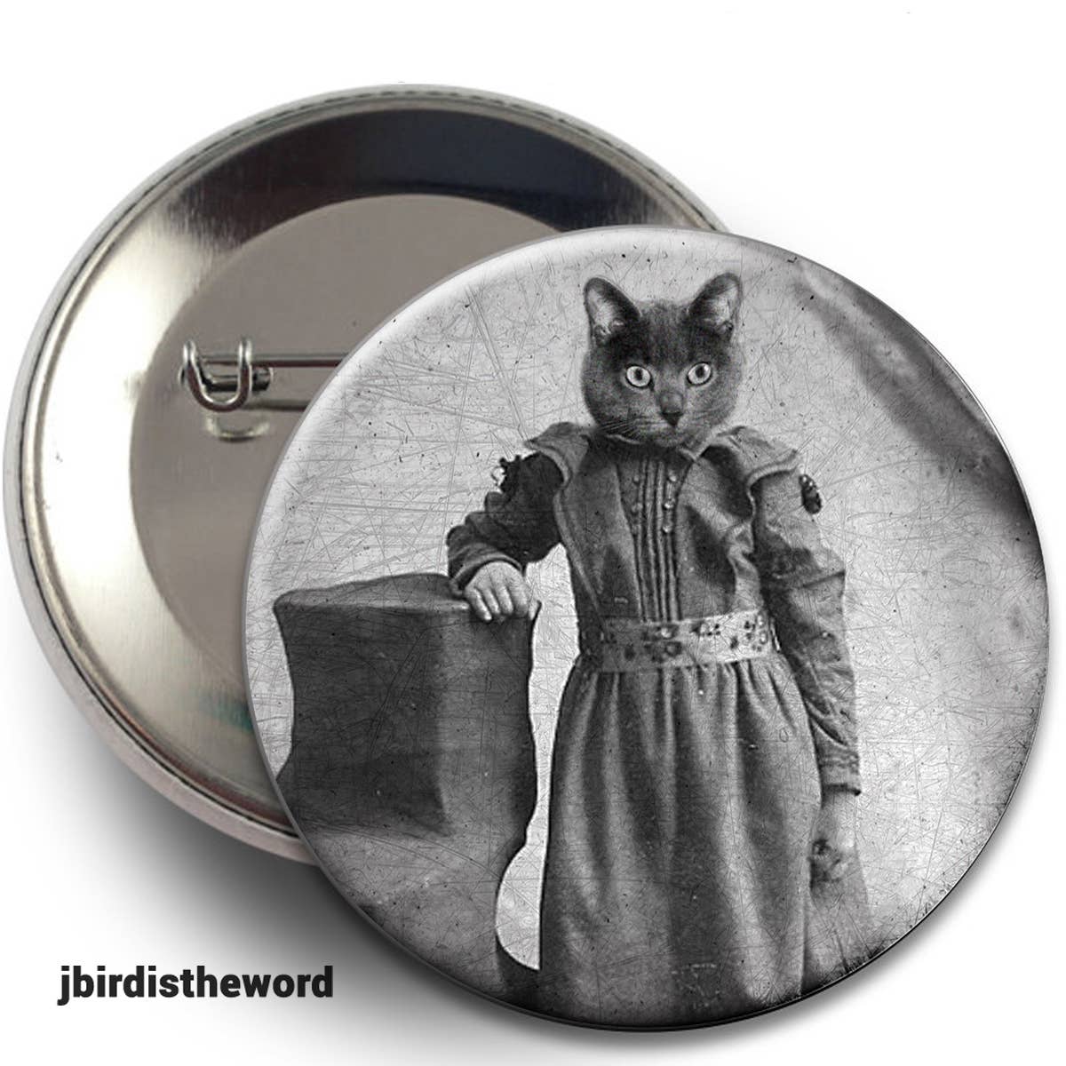 The Wild Oddisorium - Vente Épinglettes/boutons - Boutons de chat, épingles, badges, points de vente, chats drôles dans les vêtements, mignon16