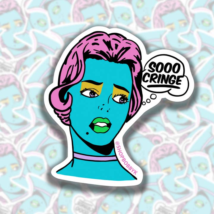 BOBBYK - Wholesale Sticker - Pop Art Girlies - Sooo Cringe Sticker