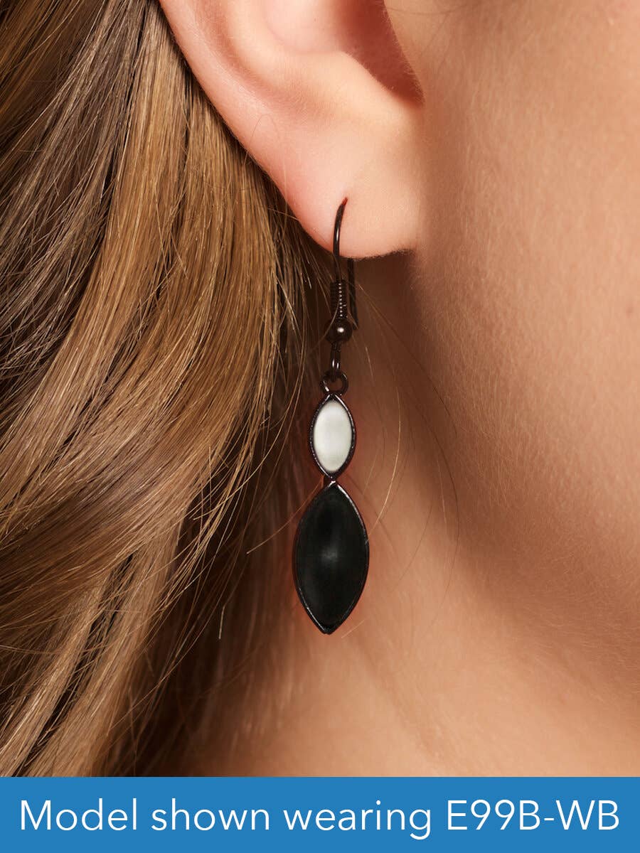 Kristina Collection - Wholesale Dangle Earrings - Double Marquis - Pearl Glacier (E99B-PW)1