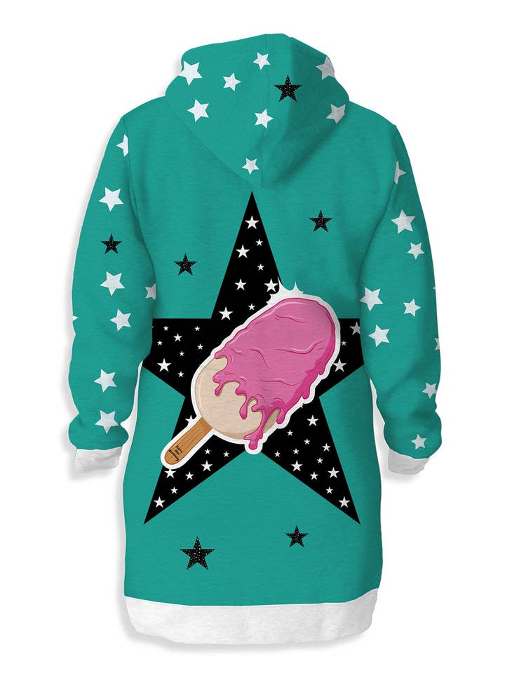Fishikii – Engroshandel Kjole - Børn – Ice Cream Unicorn Sweatshirt Kjole | CAN-VEST.01
