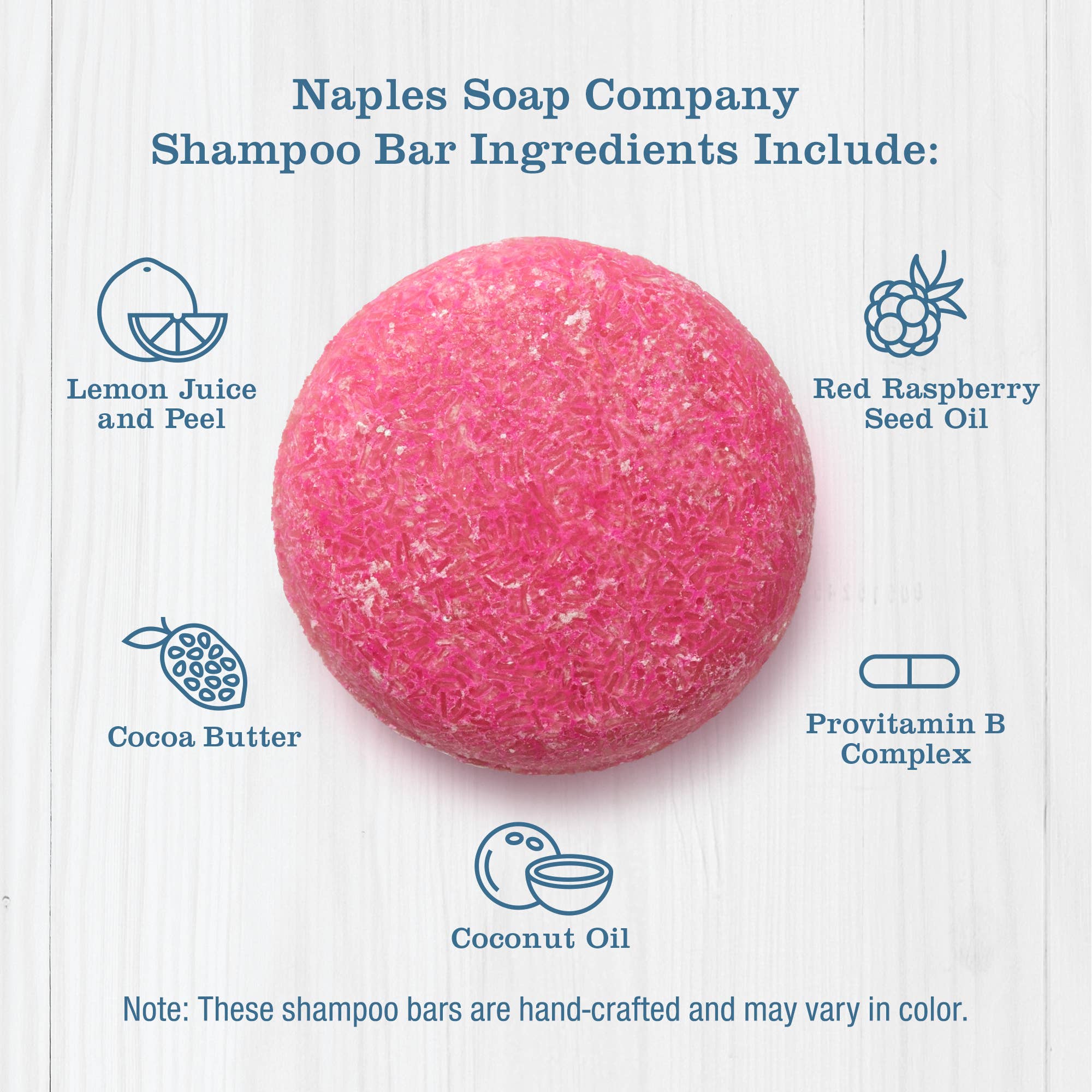 Naples Soap Company | Clean Beauty, Natural Bath & Body - Wholesale Shampoo Puck/Solid Shampoo - Sunkissed Shampoo Bar – Sweet Coconut & Vanilla
6