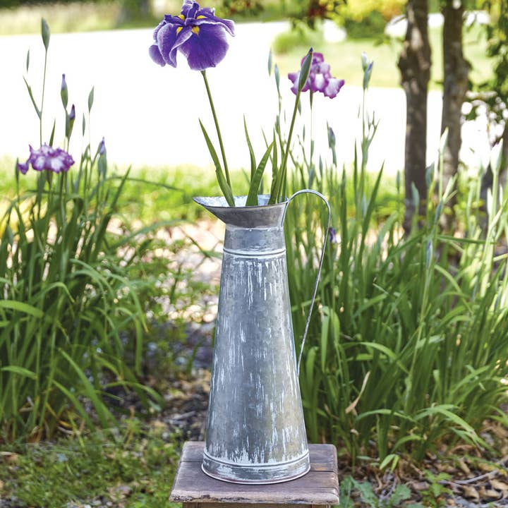 CTW Home Collection - Wholesale Pitcher - Washed Tin Tall Pitcher
