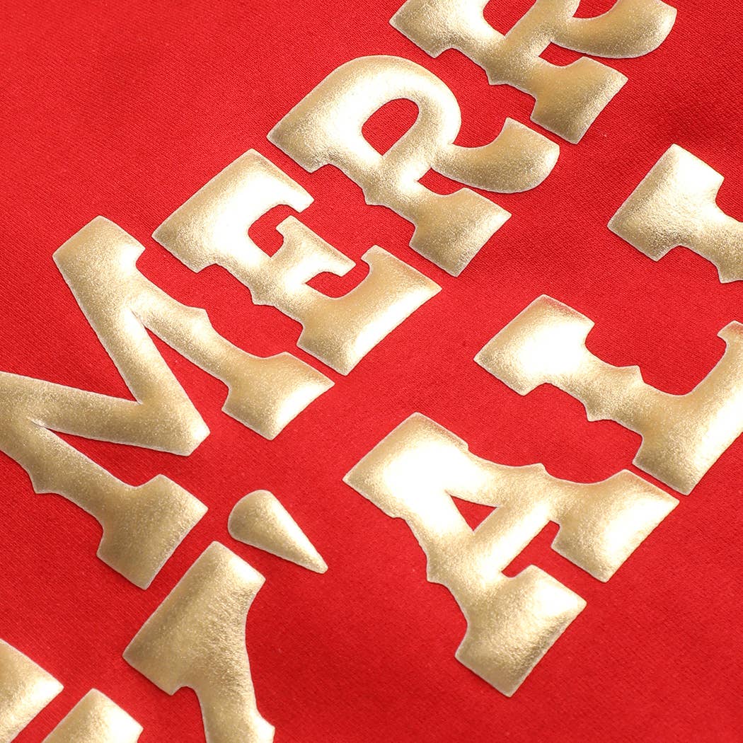 Fashion City - Wholesale Graphic Sweatshirt - Unisex - BE MERRY Y'ALL Metallic Gold PUFF Heavyweight Sweatshirt10