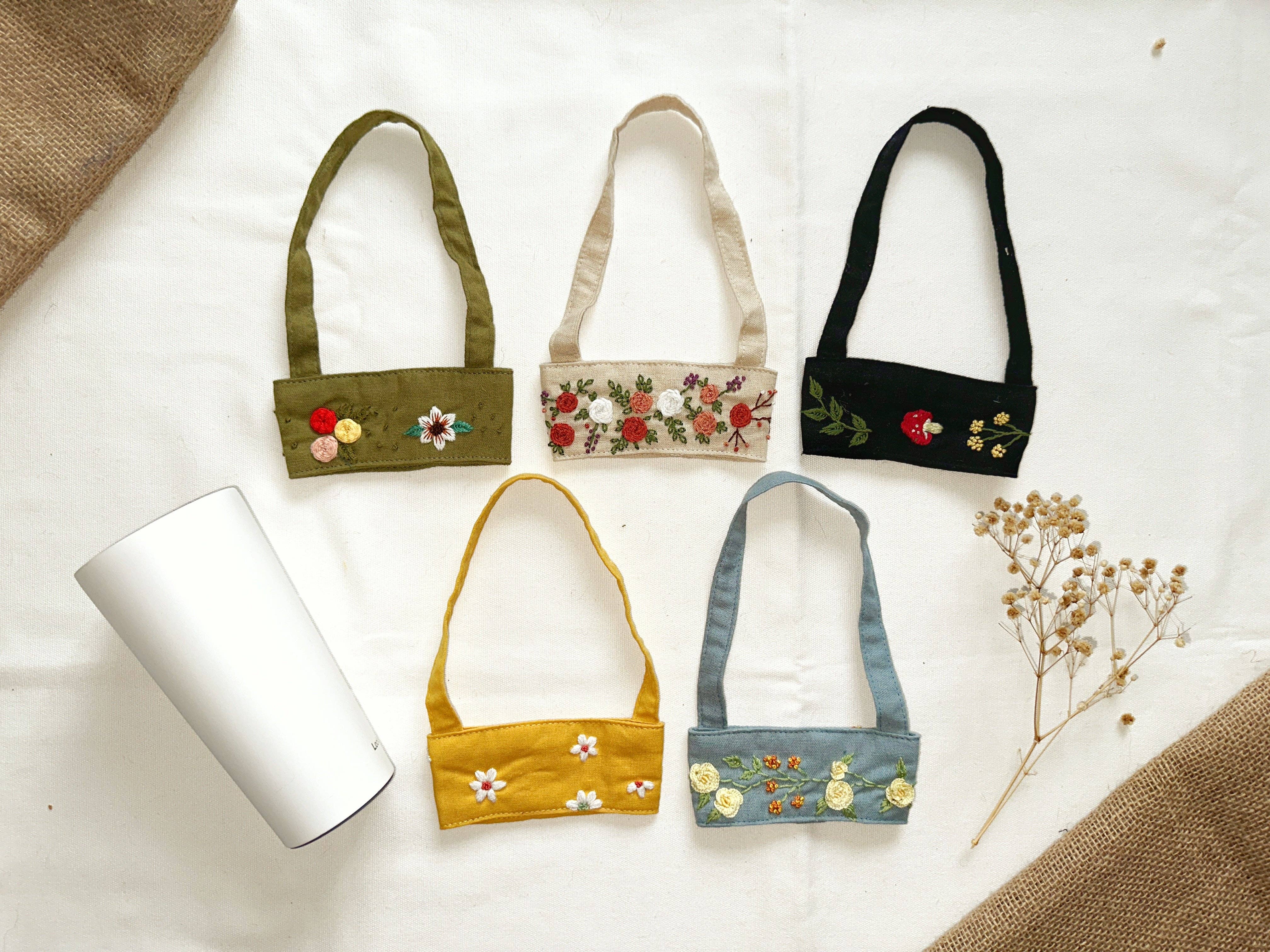 Quince Fables - Wholesale Isolators voor dranken/huggers en koozies - Geborduurde Bloemen Bekerdrager ✅6