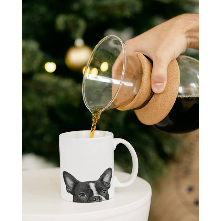 Perkie Prints - Wholesale Coffee Mug - Peeking Boston Terrier Mug