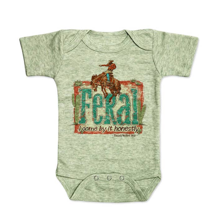 Remuda Western Wear - Wholesale Bodysuit (Non-Footed) - Baby - Feral, I Come By It Honestly Infant One Piece Romper5