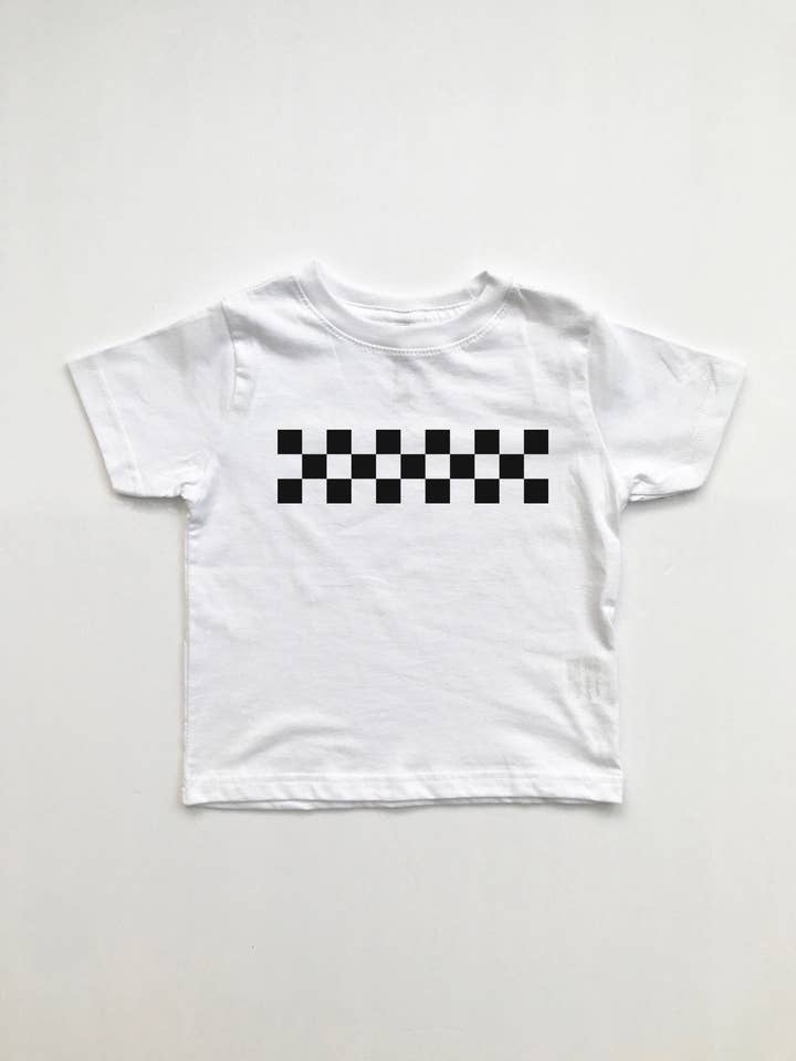 Checkered Tee / Kids T-Shirt / Baby T-Shirt / Short Sleeve Graphic Shirt for wholesale by Jax & Torr