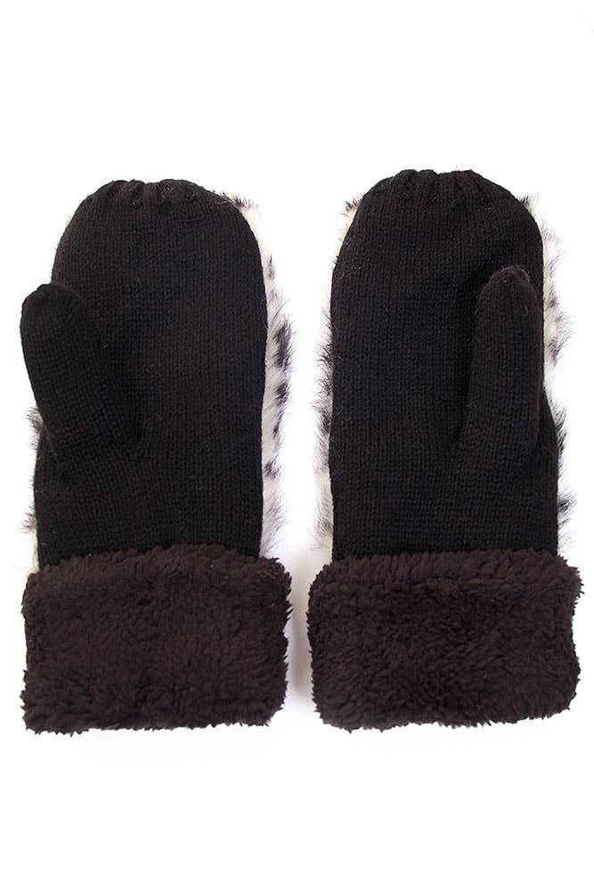 Hana - Wholesale Mittens - Women's - Leopard Pattern Fur Mitten4