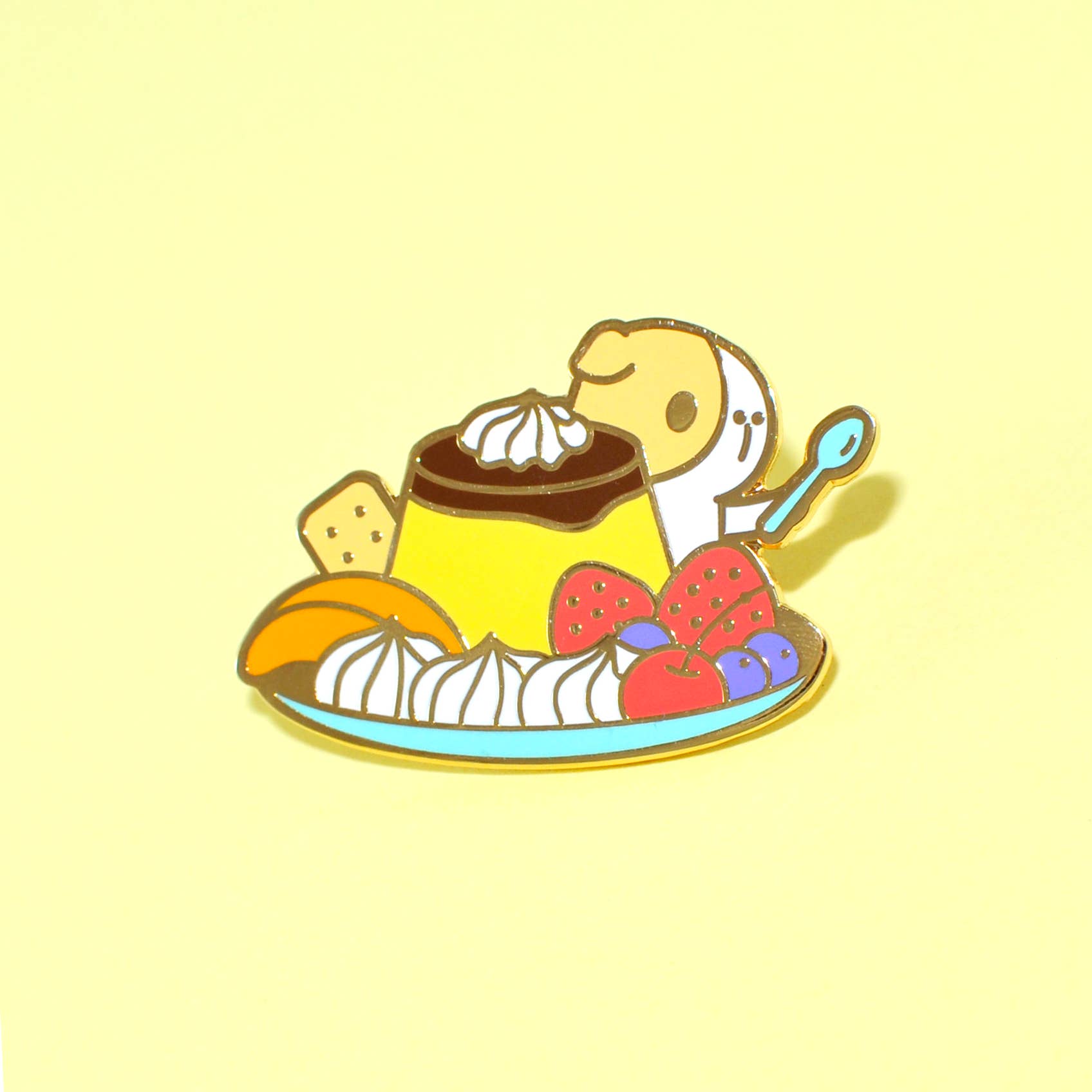 Noristudio - Wholesale Reversspeld/knoop - Bubu en Japanse pudding emaille pin