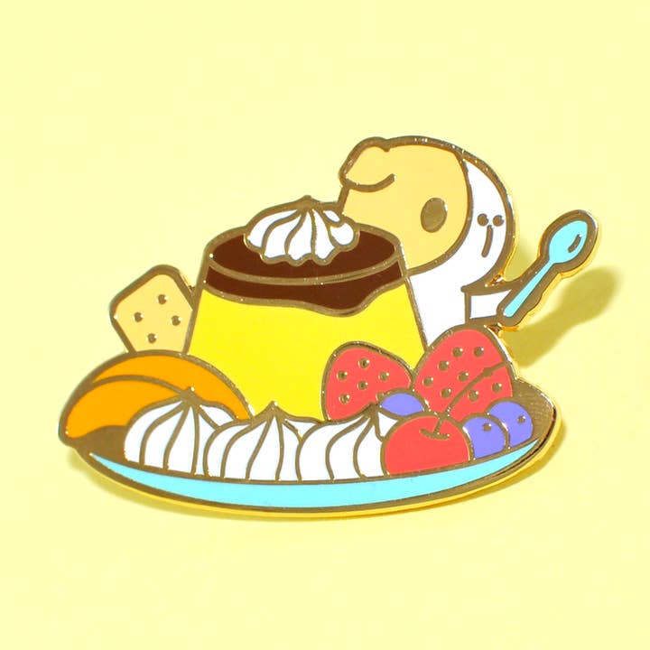 Noristudio - Wholesale Reversspeld/knoop - Bubu en Japanse pudding emaille pin0