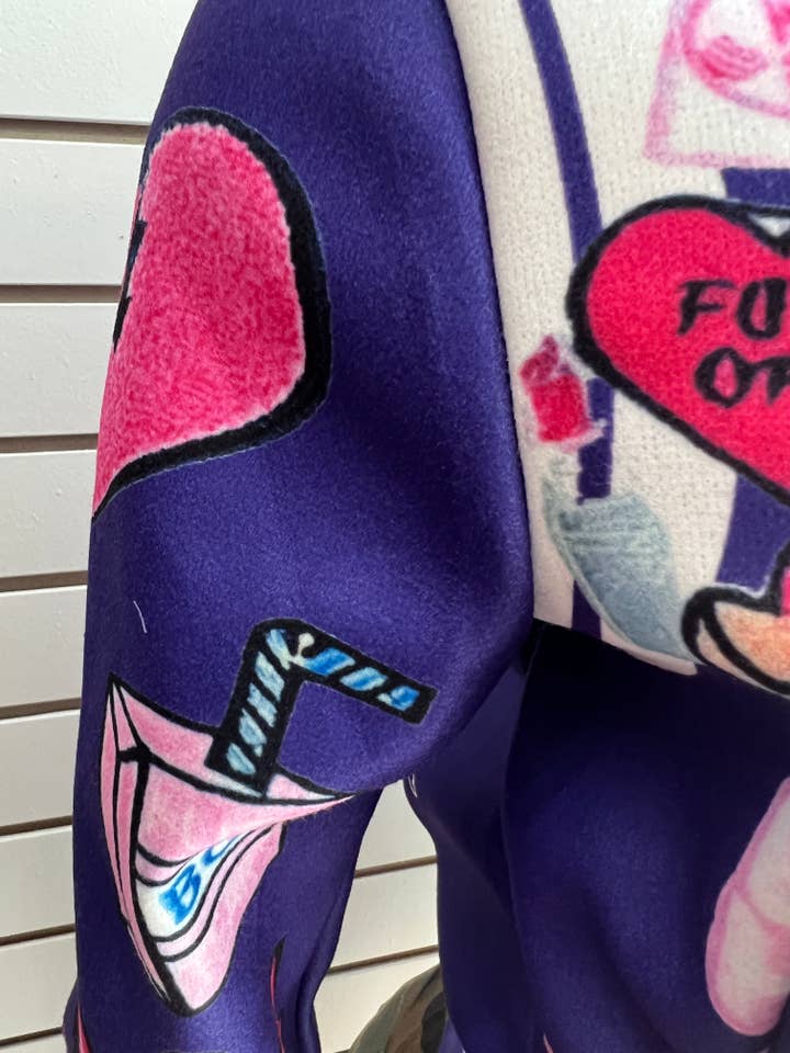 MB Fashion Wholesale - Wholesale Varsity/Baseball Jacket - Women's - MB FASHION PRINTED CASUAL BASEBALL COAT TOP JACKET 3012LY11