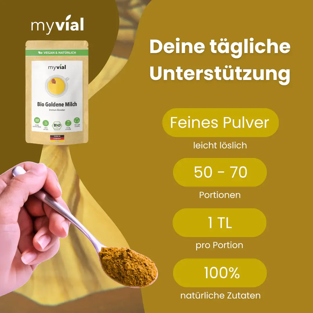 myvial - Wholesale Protein/Superfood Powder - Organic Golden Milk Latte with 10 Ayurvedic Superfoods2