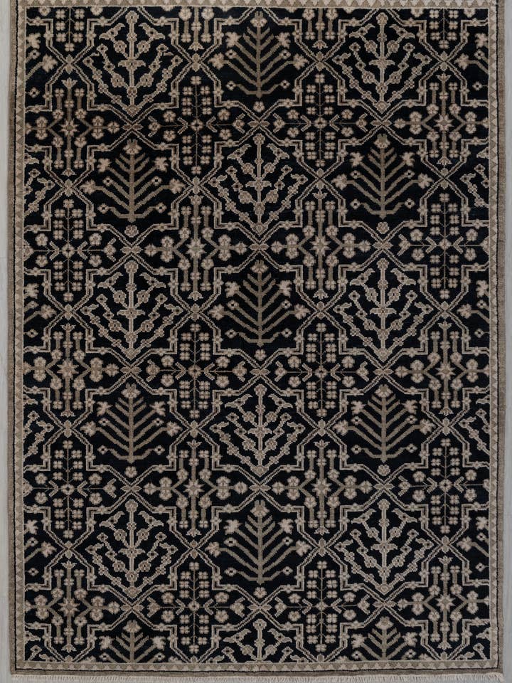 9x12 Zwart Perzisch-Stijl Turks Oushak Handgeknoopt Tapijt voor wholesale door Aesthetic Homes LLC