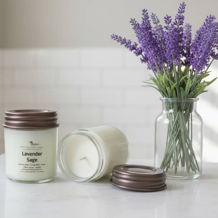 Lavender Sage - 9 oz Soy Wax Candle for wholesale by North Country Candle