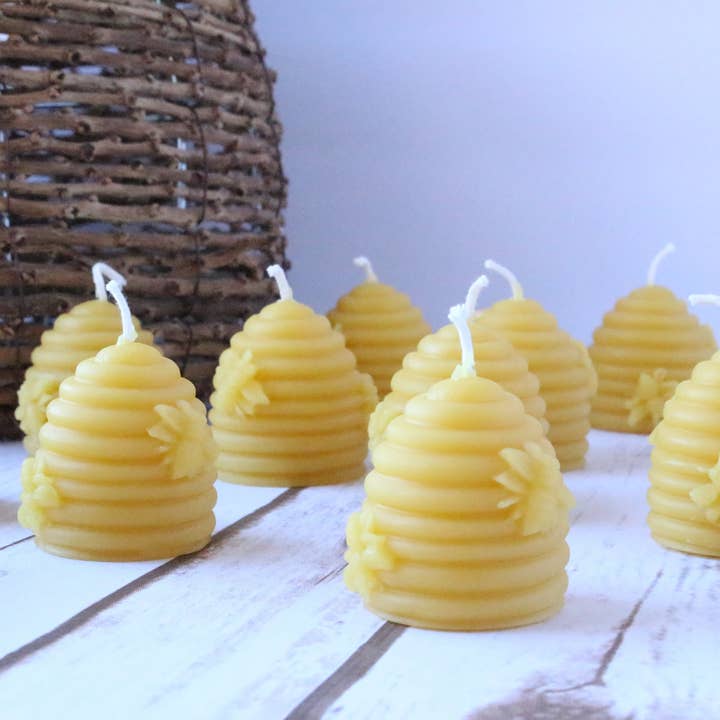Happy Honey Bee Co. - Wholesale Gift bag set/pack - Pure Beeswax Bee Skep Candle Gift Set5