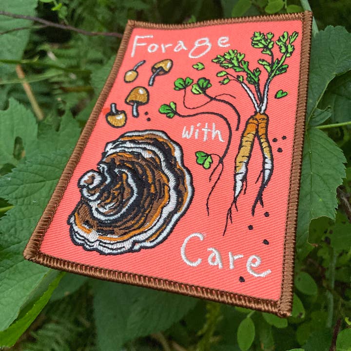 Nomad Patches - Wholesale Patch - Forage With Care Large Embroidered Patch2