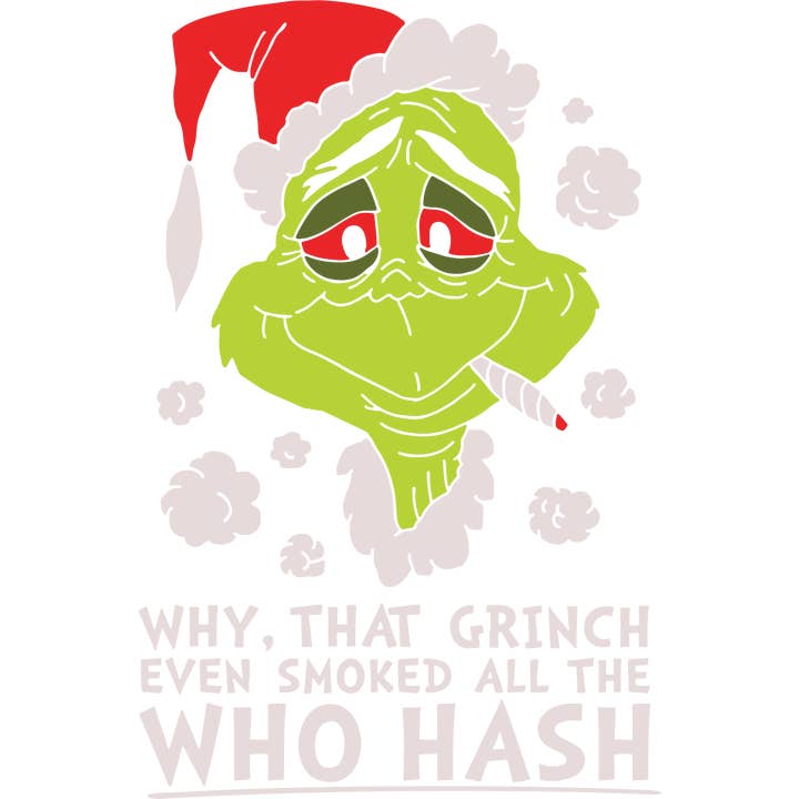 Who Hash Grinch DTF Print for wholesale by ROTD Crafter's Corner