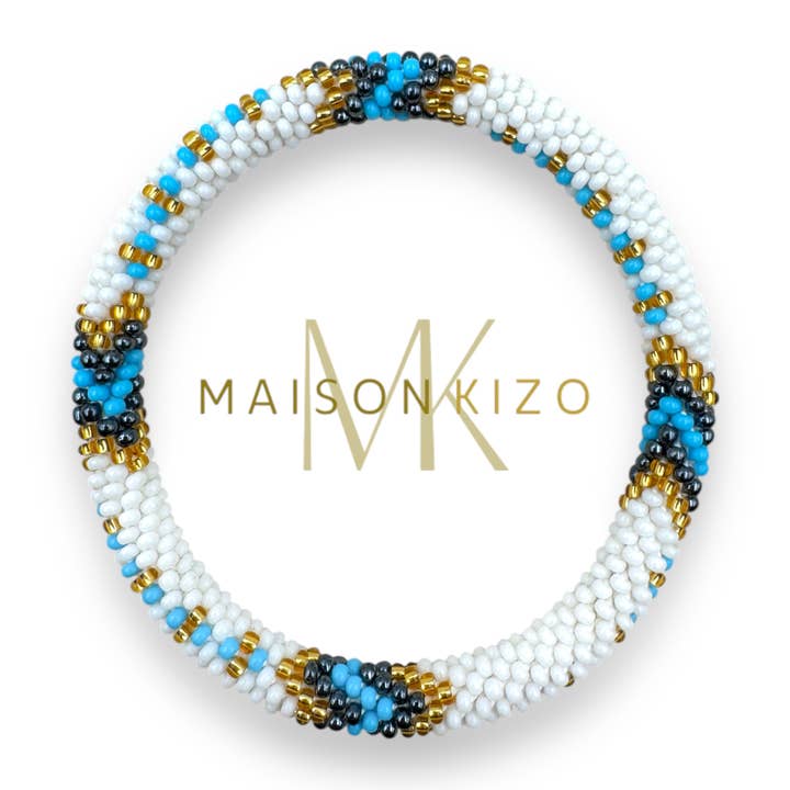 Nepalesiskt armband glaspärlor E35 för wholesale av MAISON KIZO