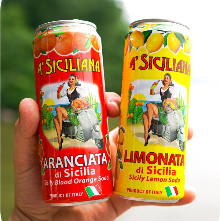 A' Siciliana Sicilian Soda 4pack - Blood Orange or Limonata for wholesale by Gourmet Food Solutions, Inc.