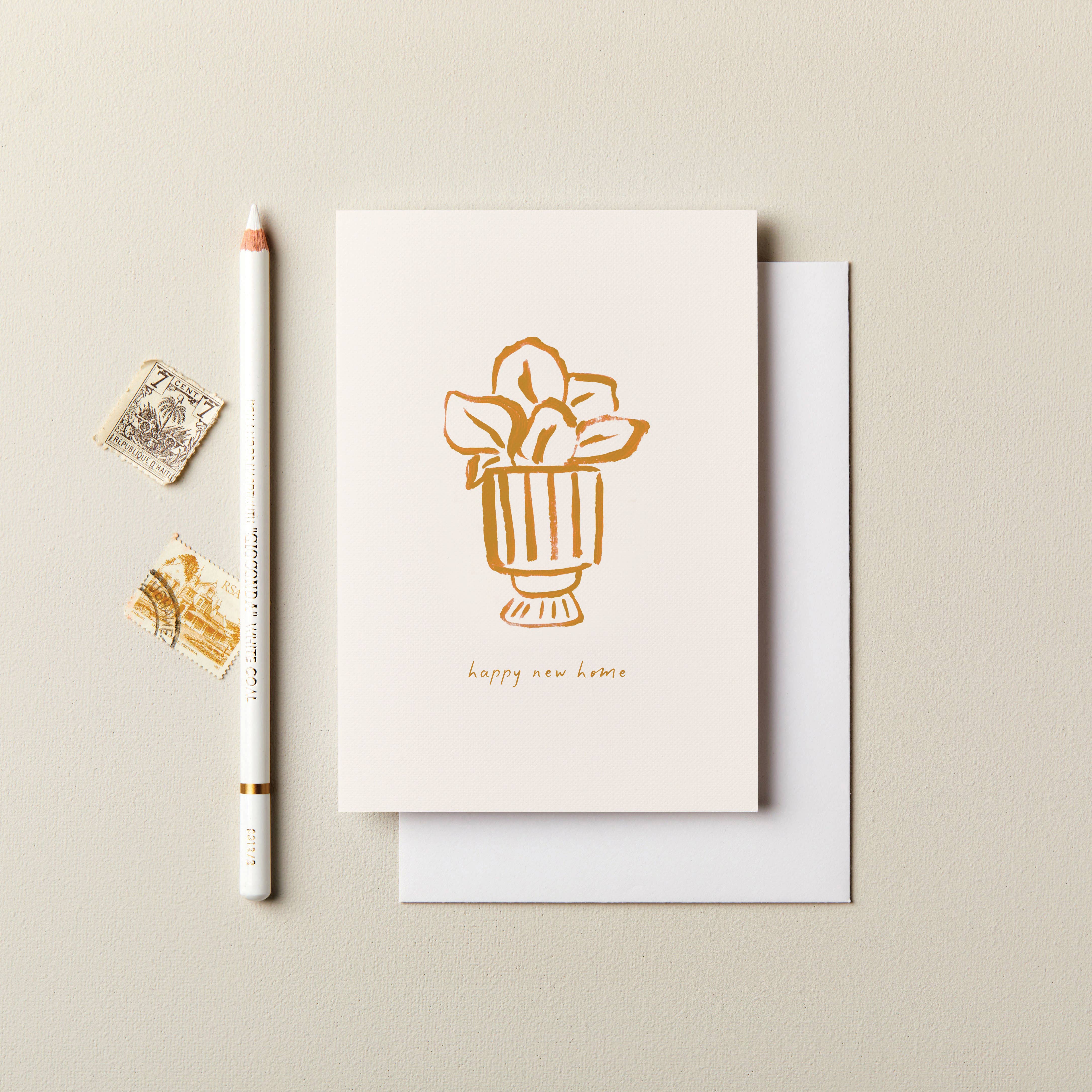 Ink & Bloom - Wholesale Housewarmingkaartje - Plant New Home-kaart | Housewarming-kaart | Happy New Home