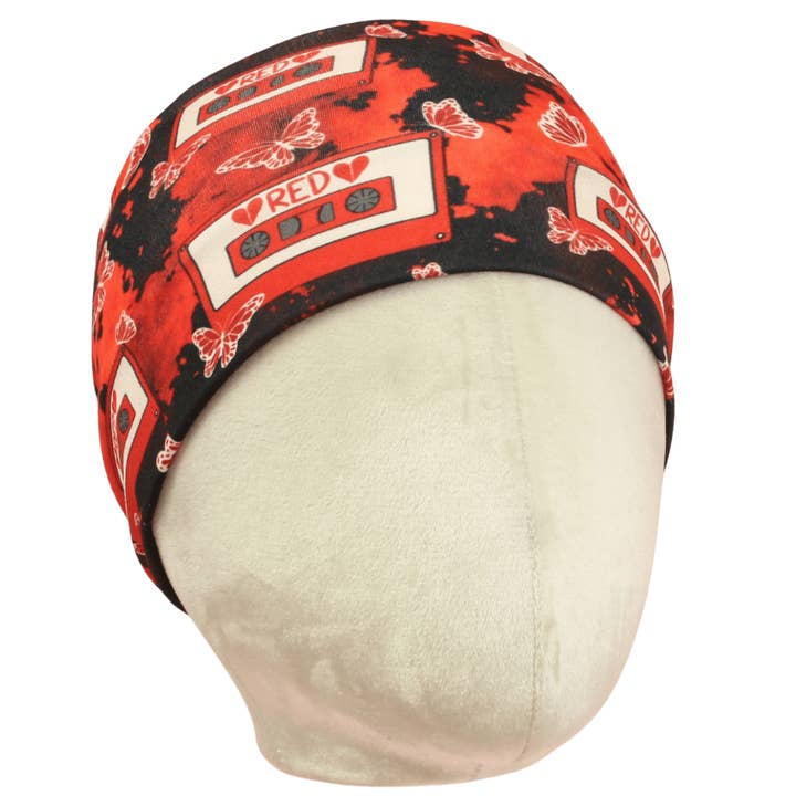 The Sassy Olive Handmade Headbands - Wholesale Fashion Headband - Women's - Red Cassette Stretch Headband