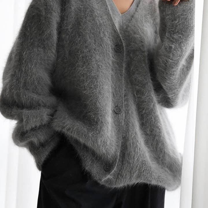 Shaggy cardigan wholesale best sale