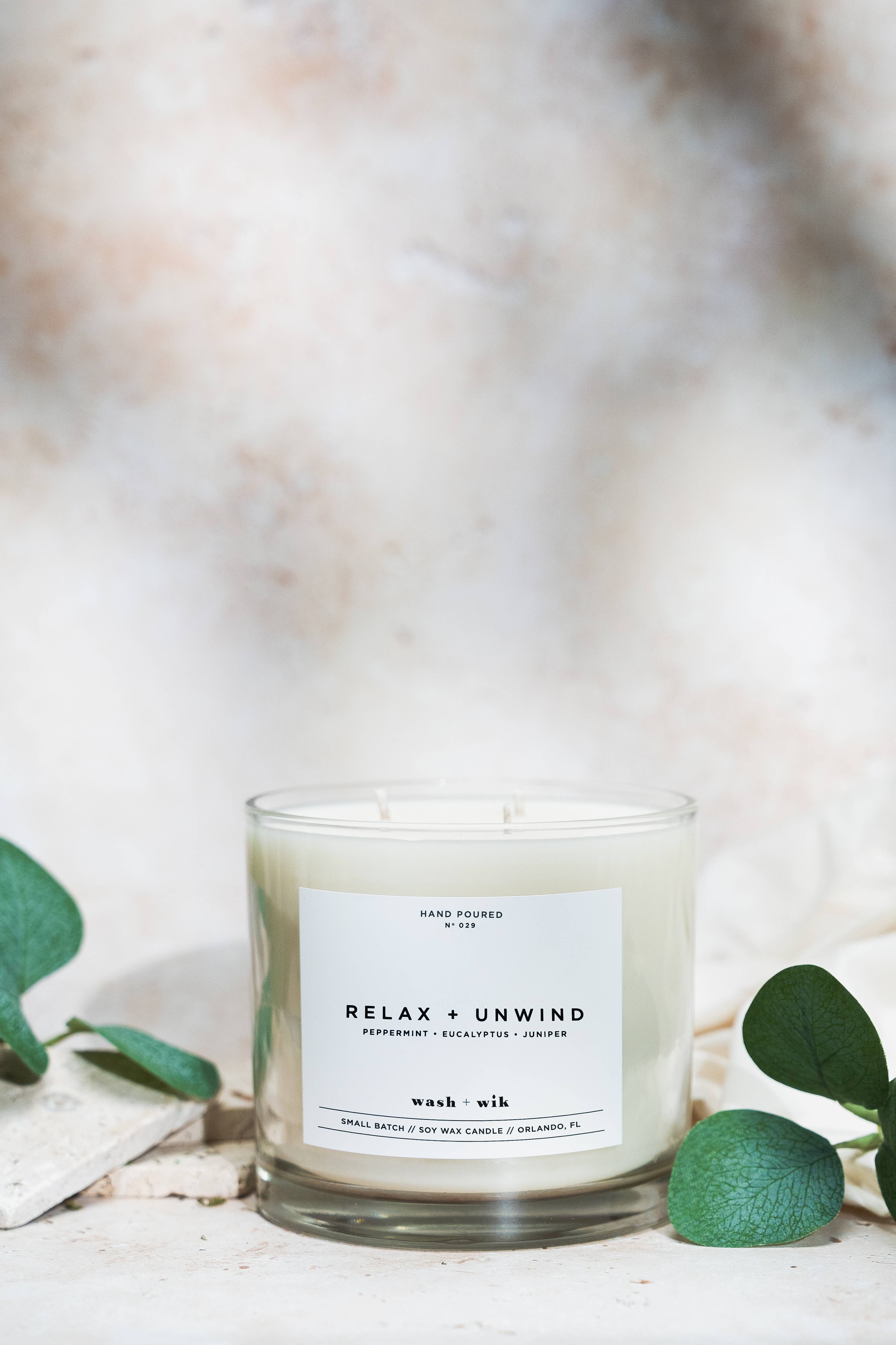 Wash and Wik - Wholesale Jar/Filled Candle - 3 Wick - 35oz Vessel - 2 Pound Soy Wax Candle by Wash + Wik31