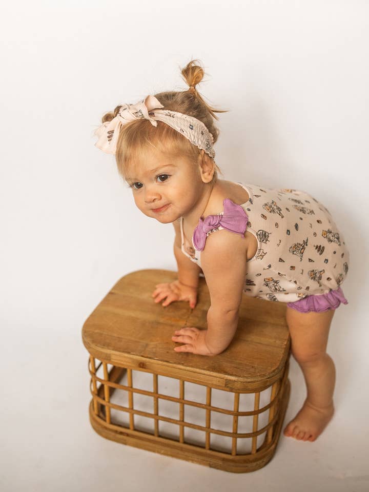 L'ovedbaby - Wholesale Bodysuit (Non-Footed) - Baby - Sweet Paddington™ | Organic Bowtie Shoulder Bodysuit3