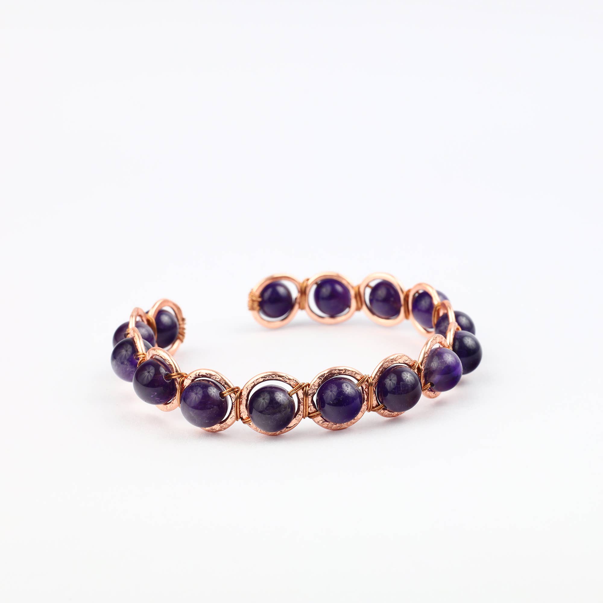 El'Cobre-Ecozonelifestyle - Wholesale Beaded Bracelet - Copper & Amethyst Crystal Bracelet1
