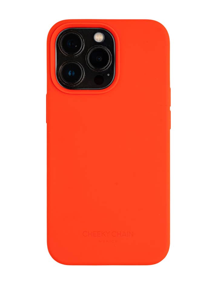 funda de silicona roja ardiente para teléfono móvil para venta al por mayor de Cheeky Chain