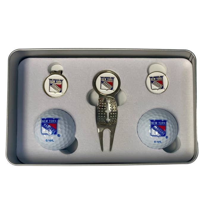 Deluxe Gift Tin Set New York Rangers for wholesale by CaddyPro Golf Products Ltd.