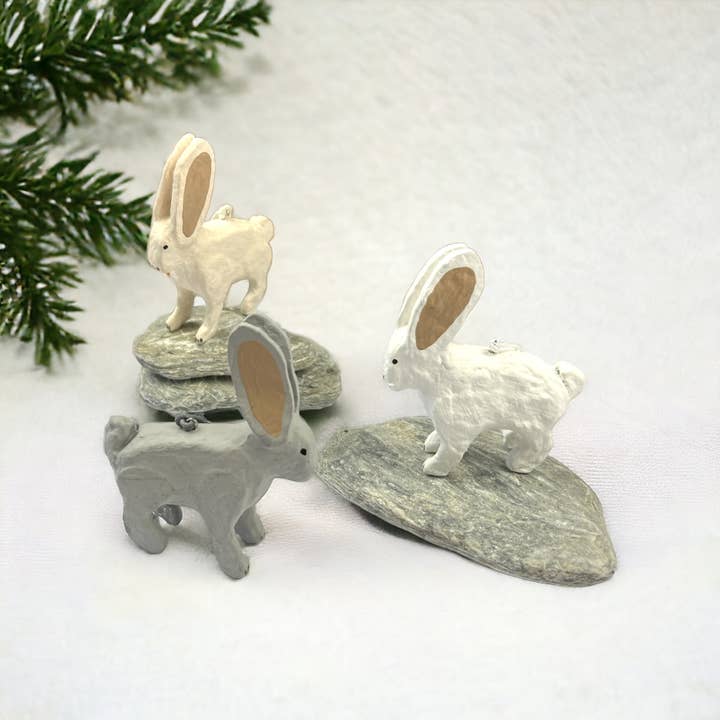 Lebres Artesanais com Orelhas Compridas – Conjunto de 3 por atacado de XO Handcraft