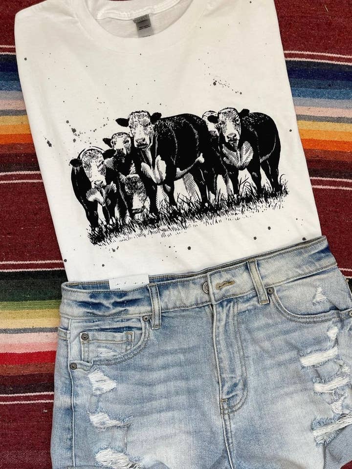 Western Cattle tee for engroshandel hos Old River Clothing Co.