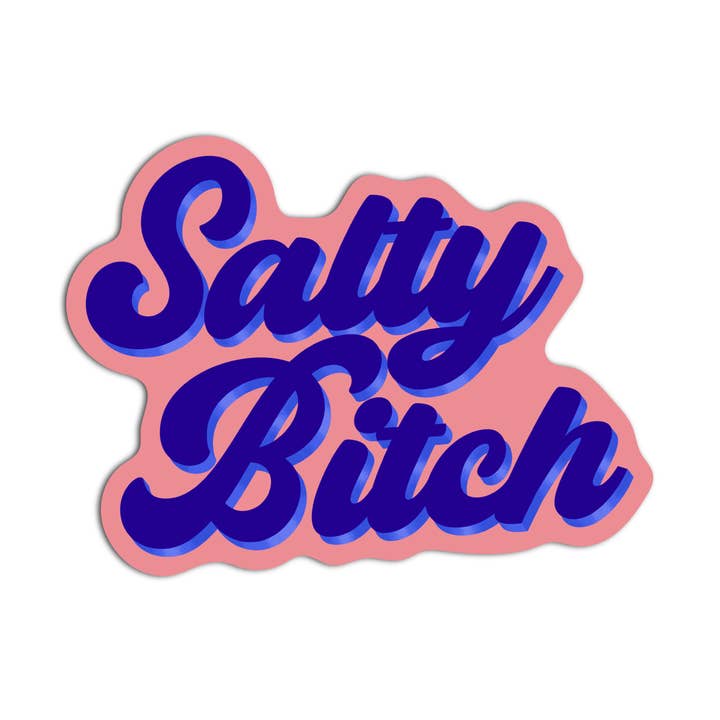 Adesivi impermeabili in vinile Salty Bitch Word per la vendita all'ingrosso da parte di Girls Printing House