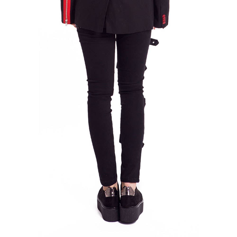 Alcatraz Gothic - Wholesale Jeans - Women's - Gothic Ripped Denim Trousers “Beggar Pants”1