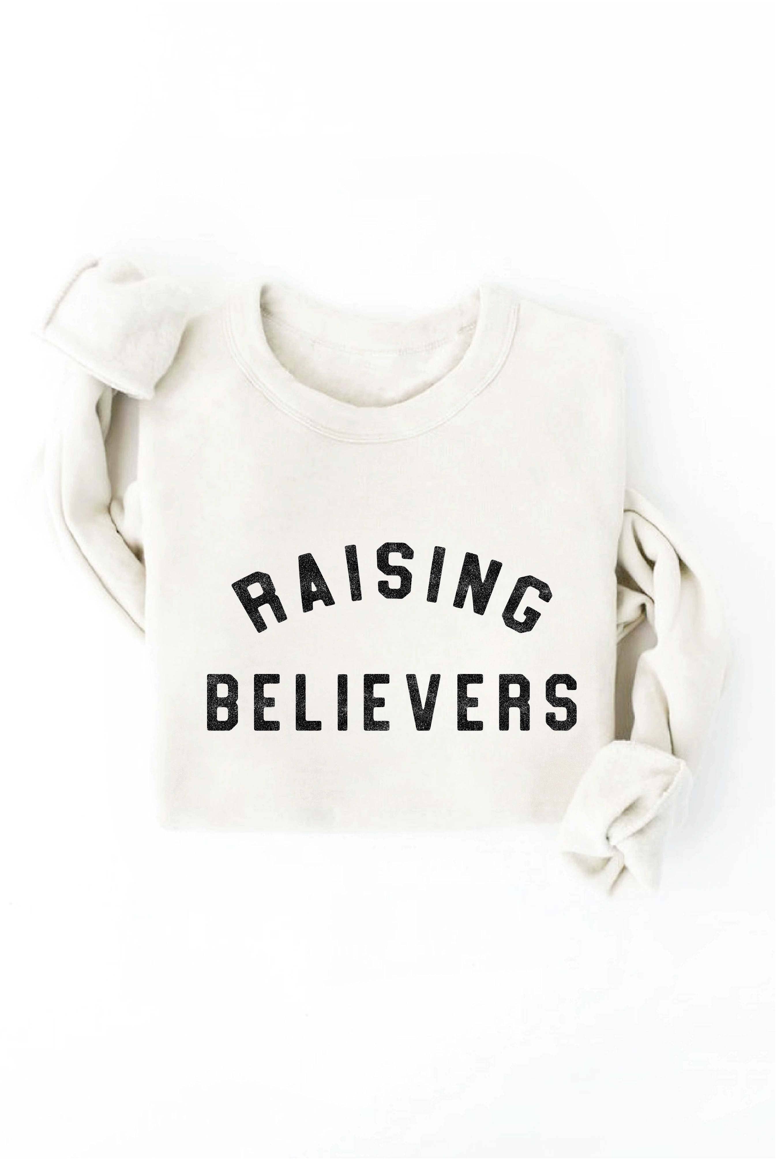 OAT COLLECTIVE - Wholesale Graphic Sweatshirt - Women's - RAISING BELIEVERS Graphic Sweatshirt - Fleece Pullover0