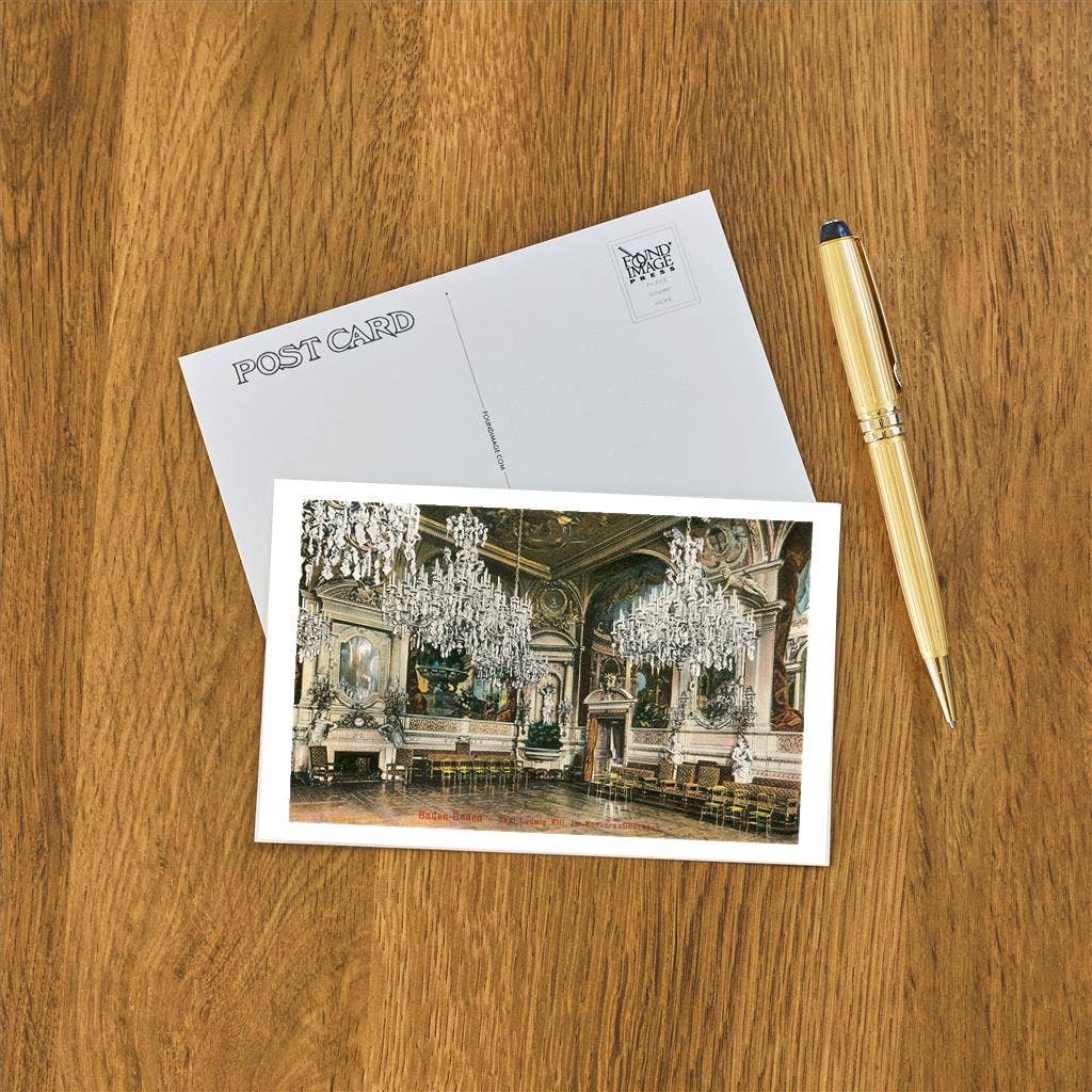 Found Image Press - Wholesale Ansichtkaart - Ansichtkaart MF-324 Paleisinterieur, Baden-Baden, Duitsland1